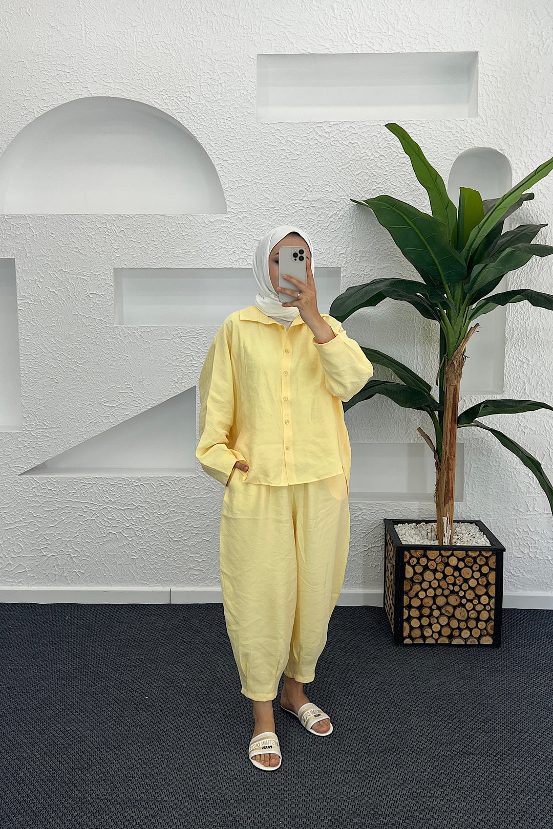 Şalvar Pantolon İkili Takım Sarı 5230-SARI