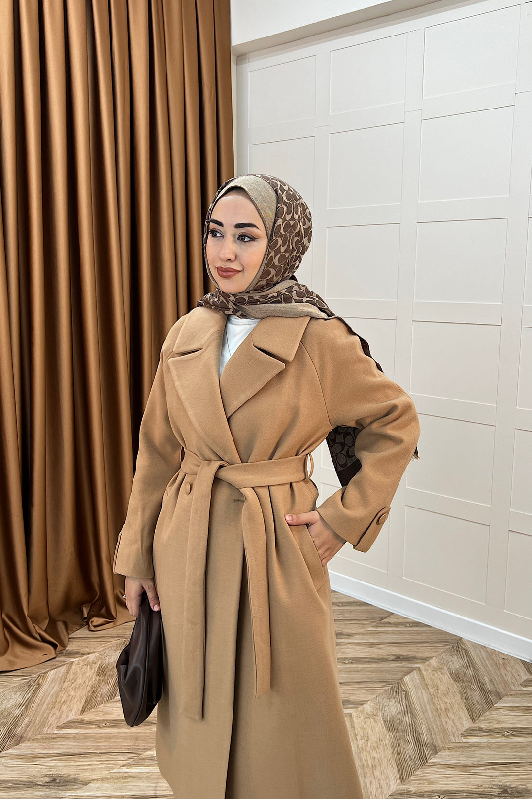 Martina Yırtmaçlı Kaban Camel 5508-CAMEL