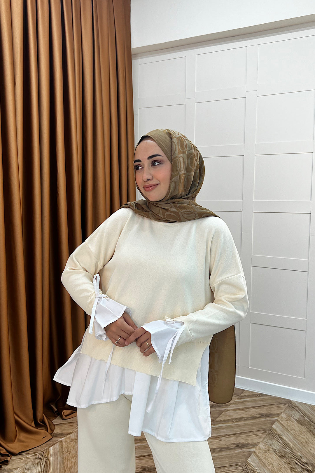 Truva Gömlek Detay Merserize Triko Takım Taş 25350-TAS