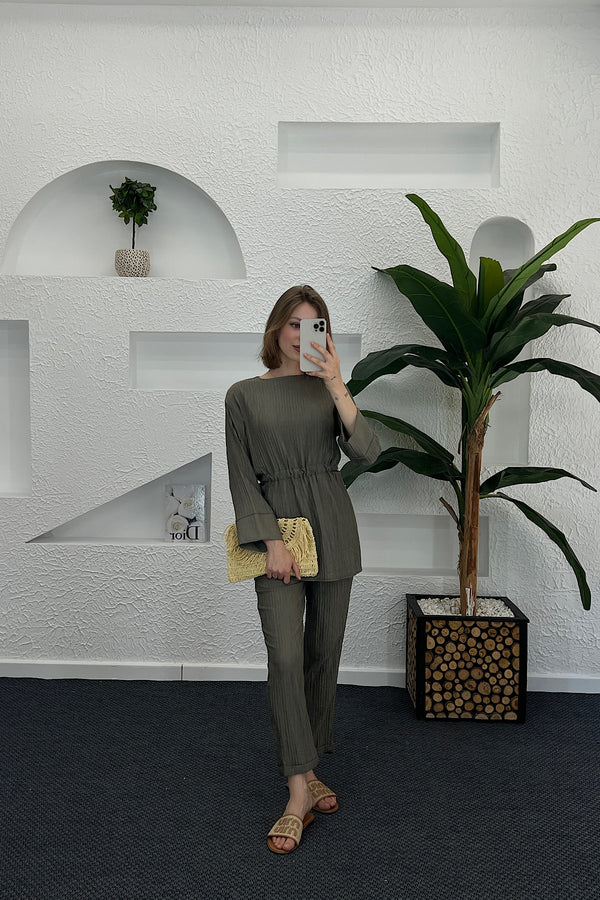 Belden Kuşaklı İkili Takım Yeşil 9007-YESIL