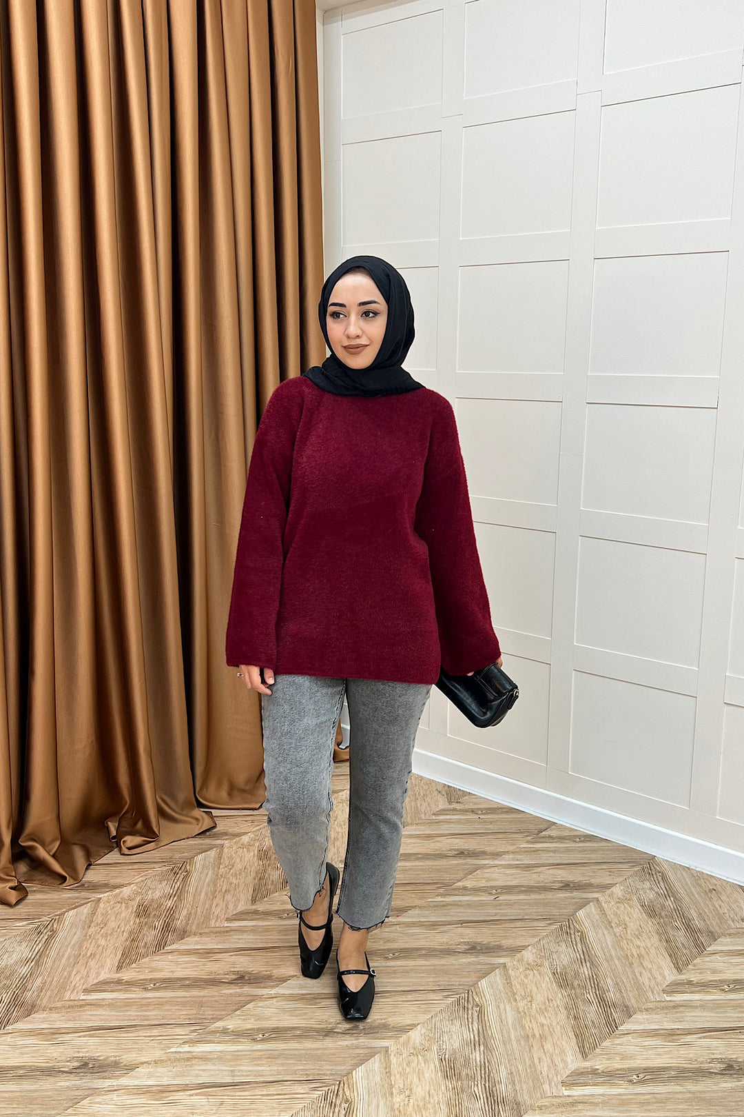 Leyal Triko Kazak Bordo 25440-BORDO