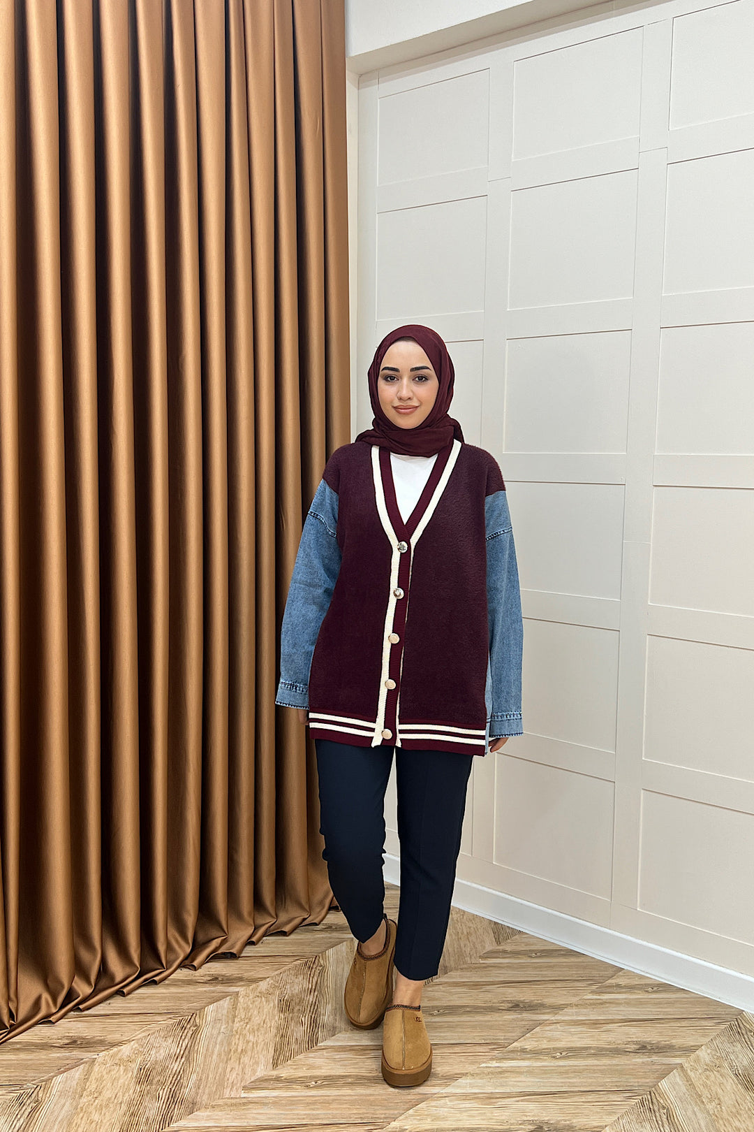 Kedi Sakal Kolej Kot Ceket Bordo 25390-BORDO