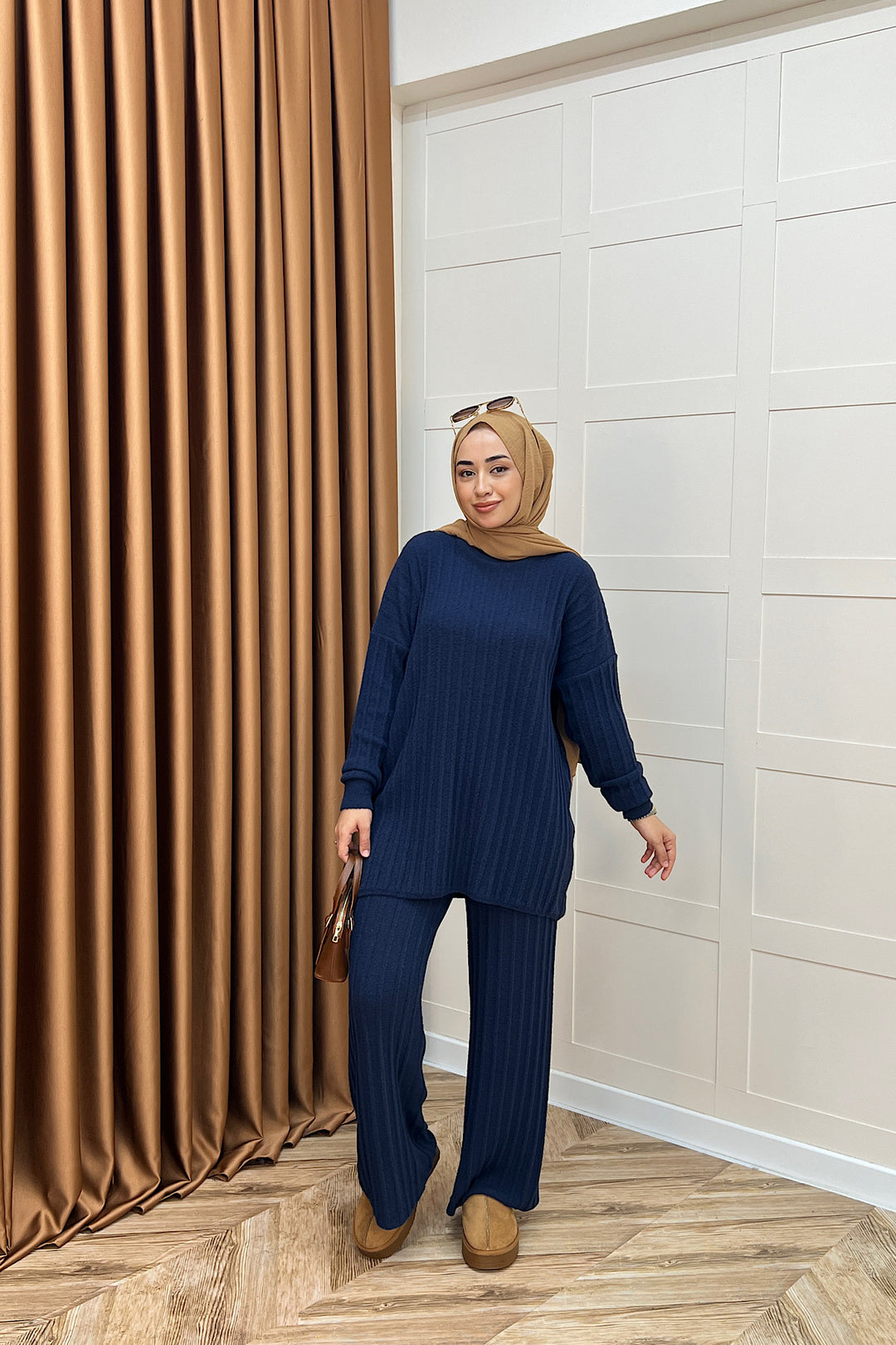 Kripto Keçe Sakal Triko Takım Lacivert 25560-LACIVERT