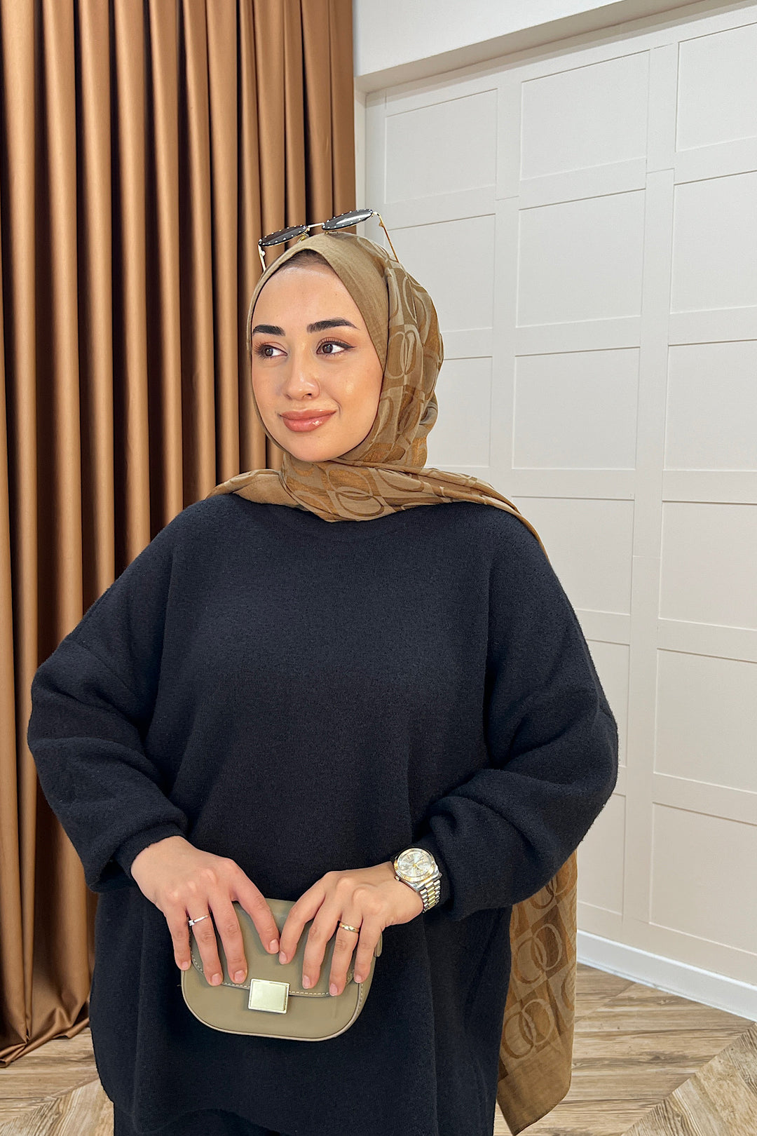 Dilşah Angora İkili Triko Takım Siyah 25650-SIYAH