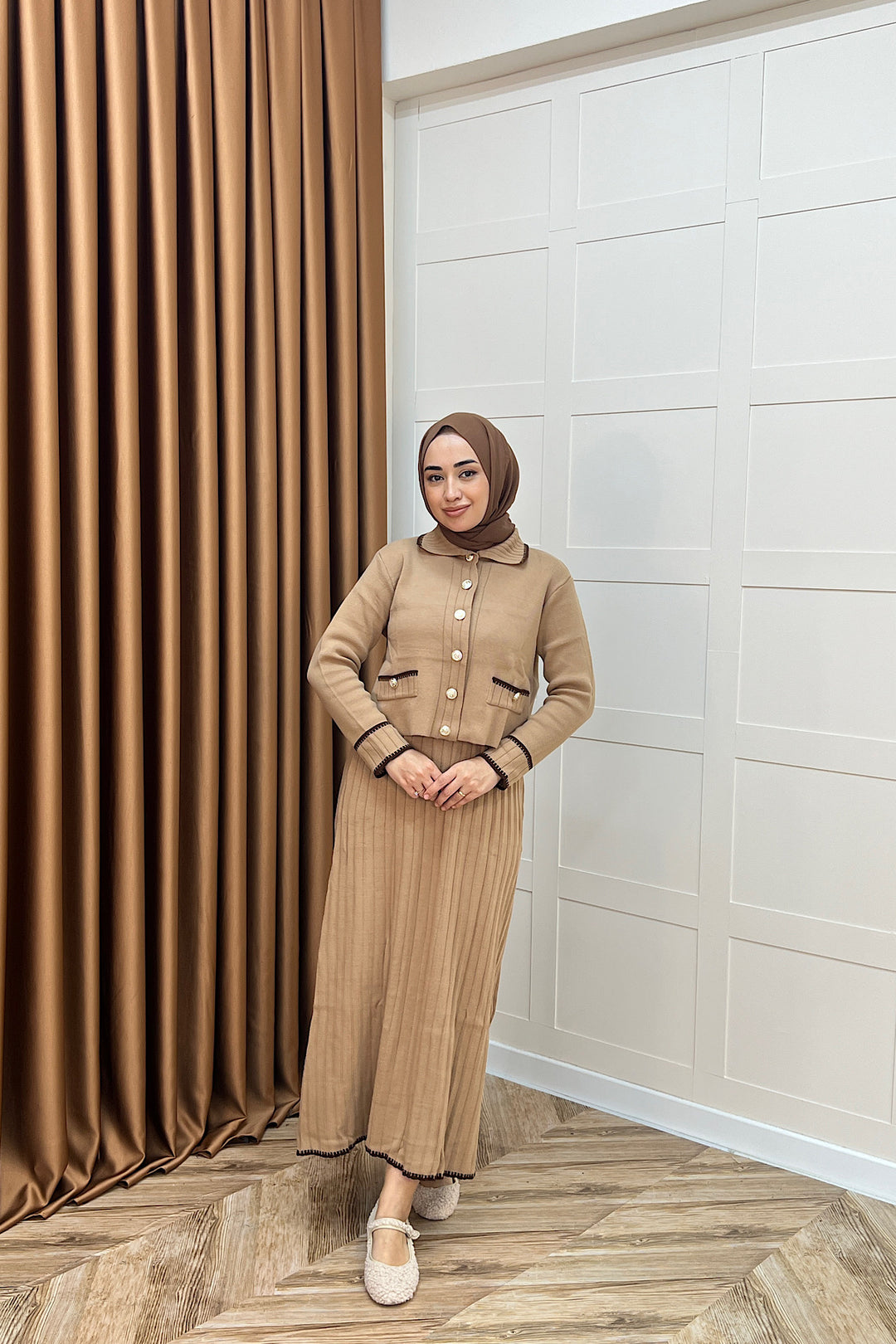 Roma Etekli Triko Takım Camel 20999-CAMEL