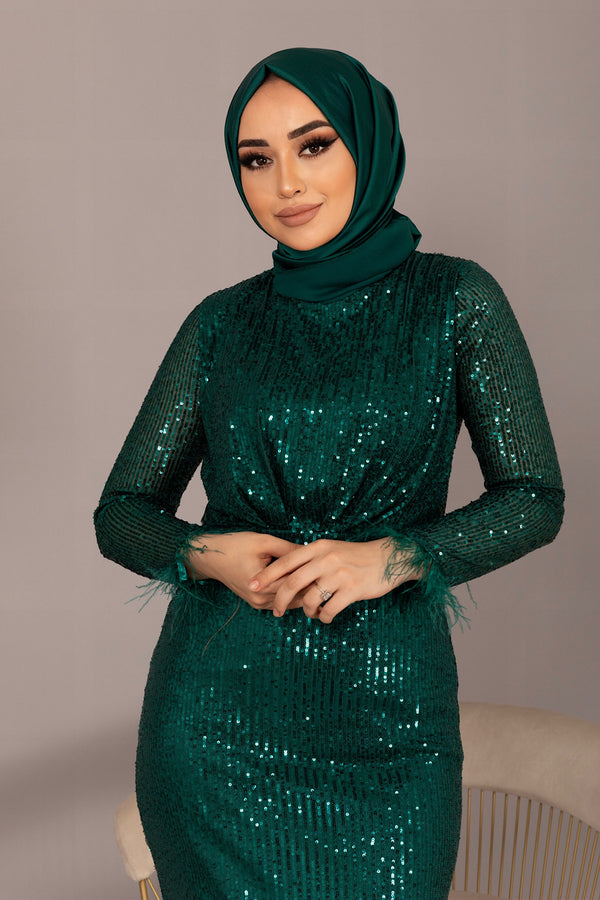 Pul Payet Balık Abiye Zümrüt 4811-ZUMRUT