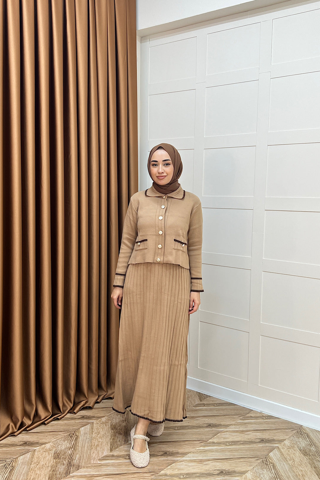 Roma Etekli Triko Takım Camel 20999-CAMEL