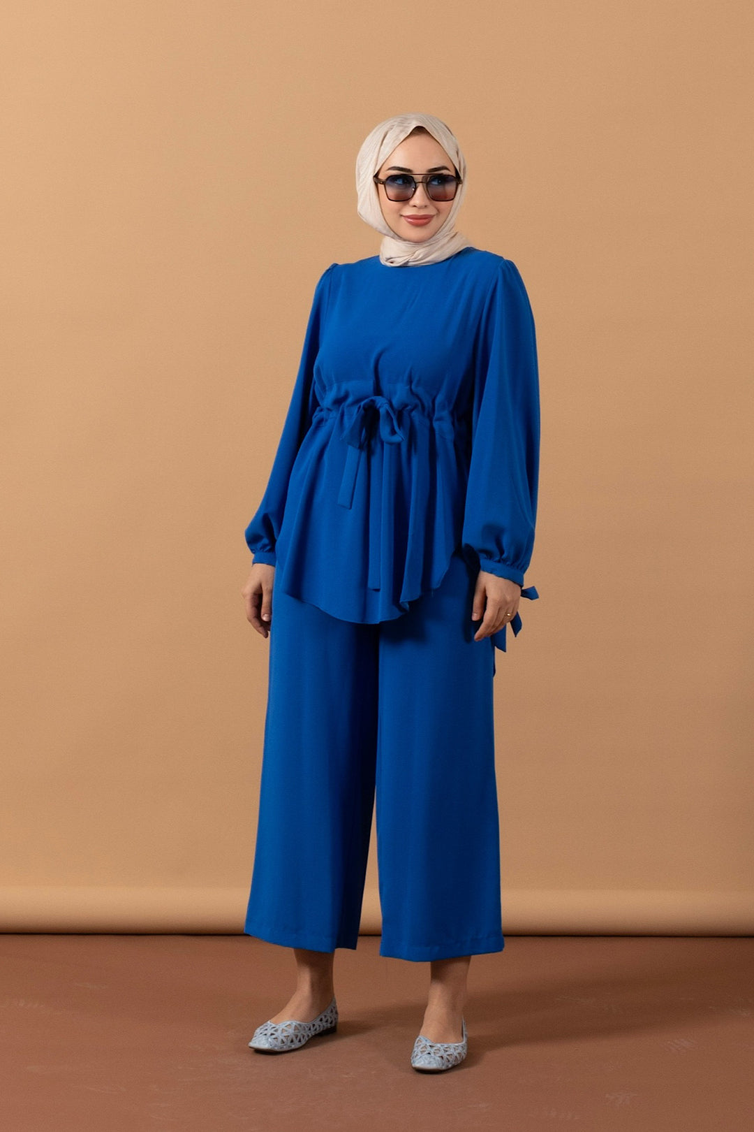 Belden Kemerli Linda Takım Saks 2035-SAKS