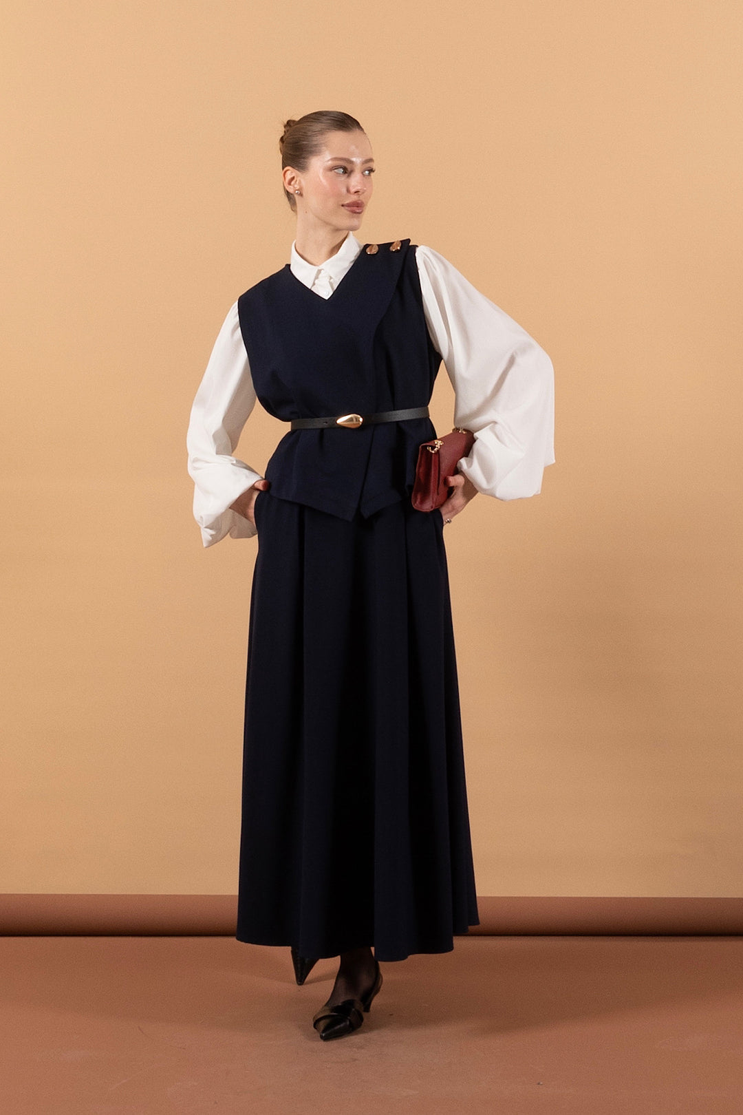 İkili Etek Takım Lacivert 1633-LACIVERT