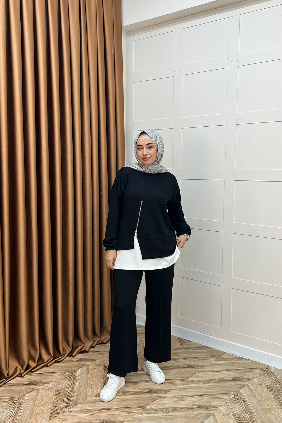 Melodi Frm Garnili Takım Siyah 6009-SIYAH