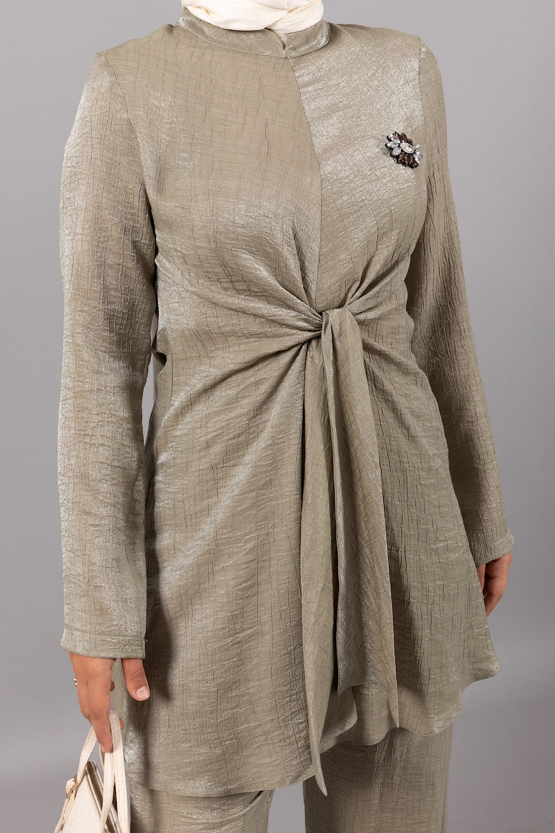 Livia Broş Detay İkili Takım Yeşil 3302-YESIL