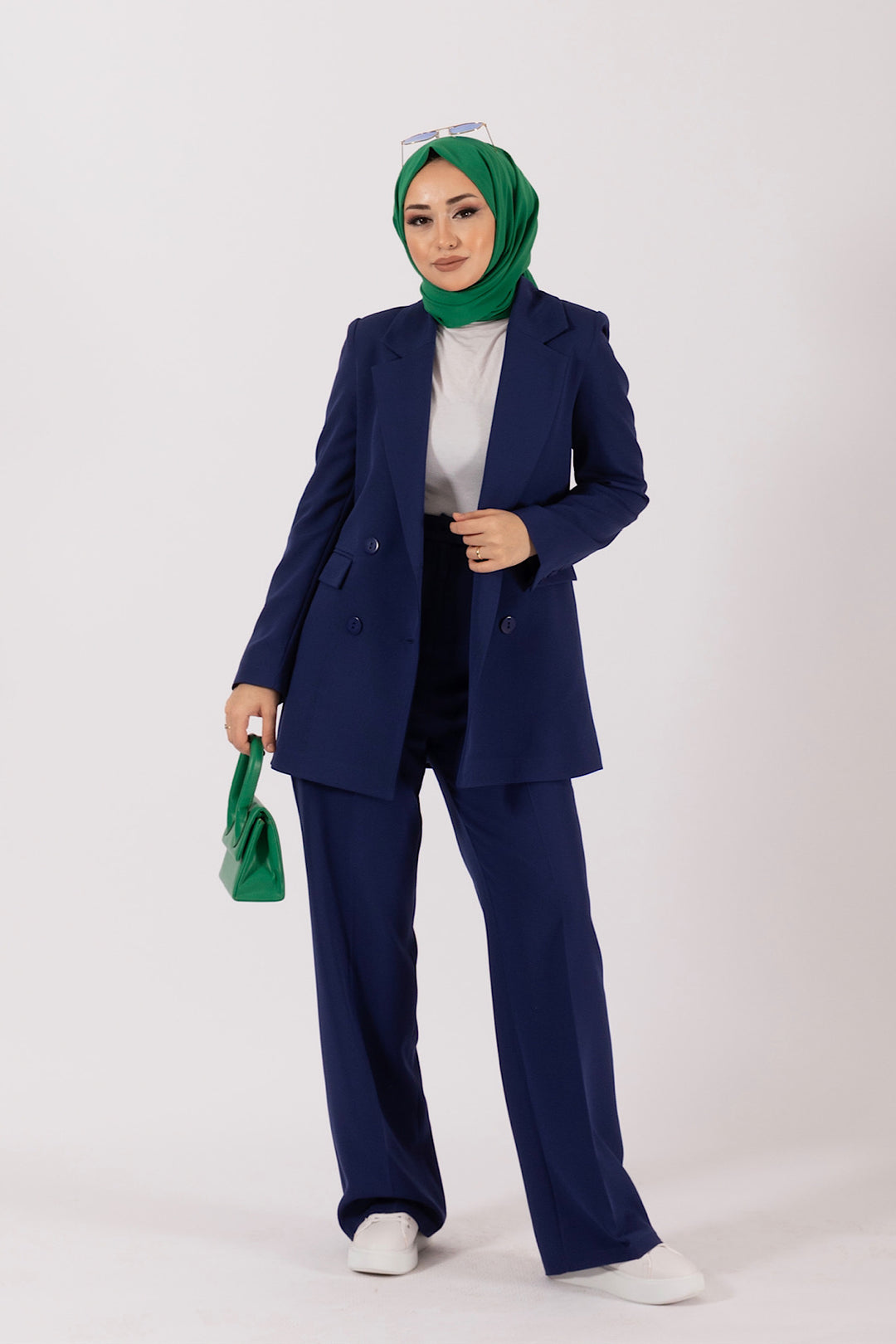 Dört Düğme Ceket Takım Lacivert 6152-LACIVERT