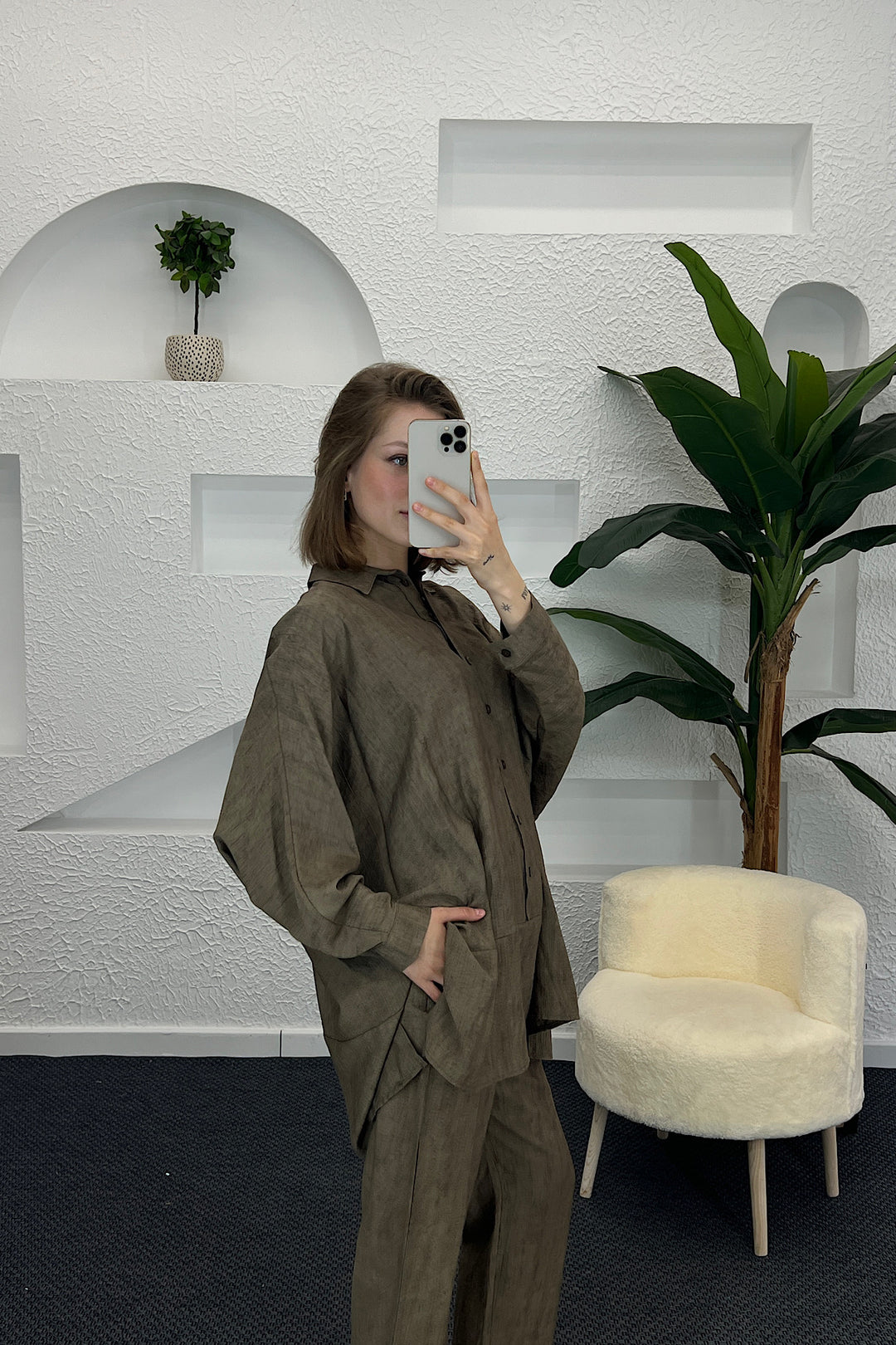 Elina Yarasa Kol İkili Takım Haki 1981-HAKI