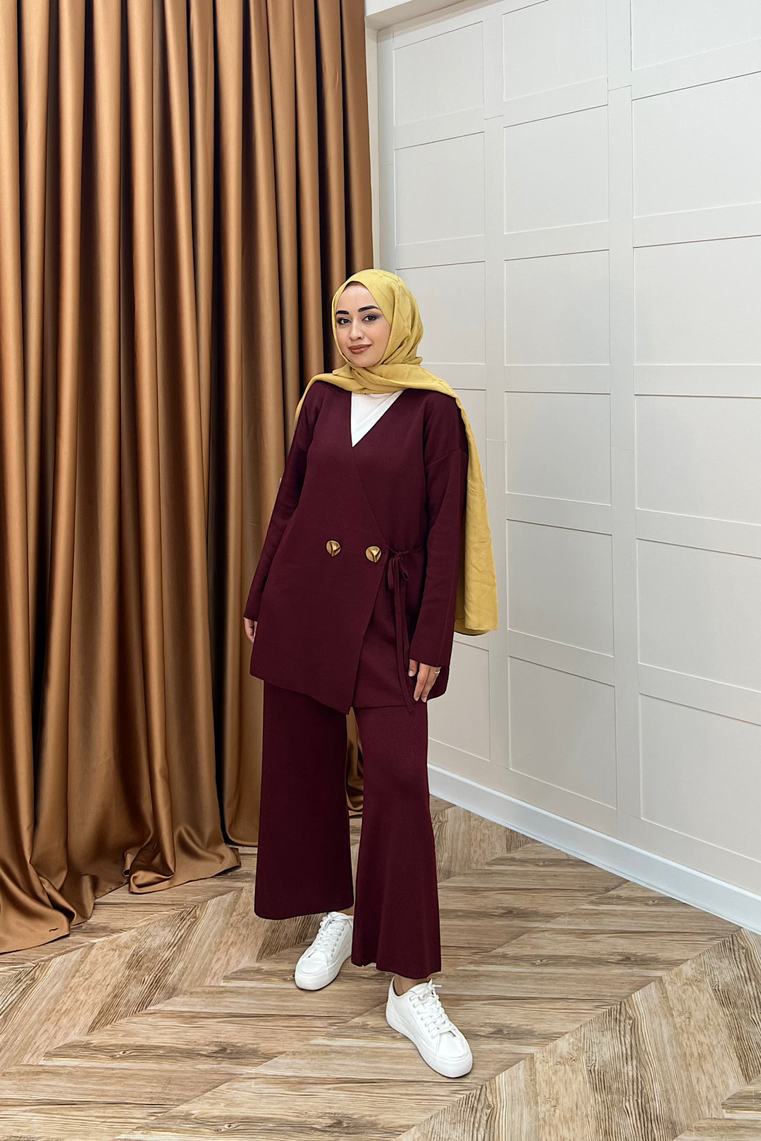 Lyon Merserize Triko Takım Bordo 25310-BORDO