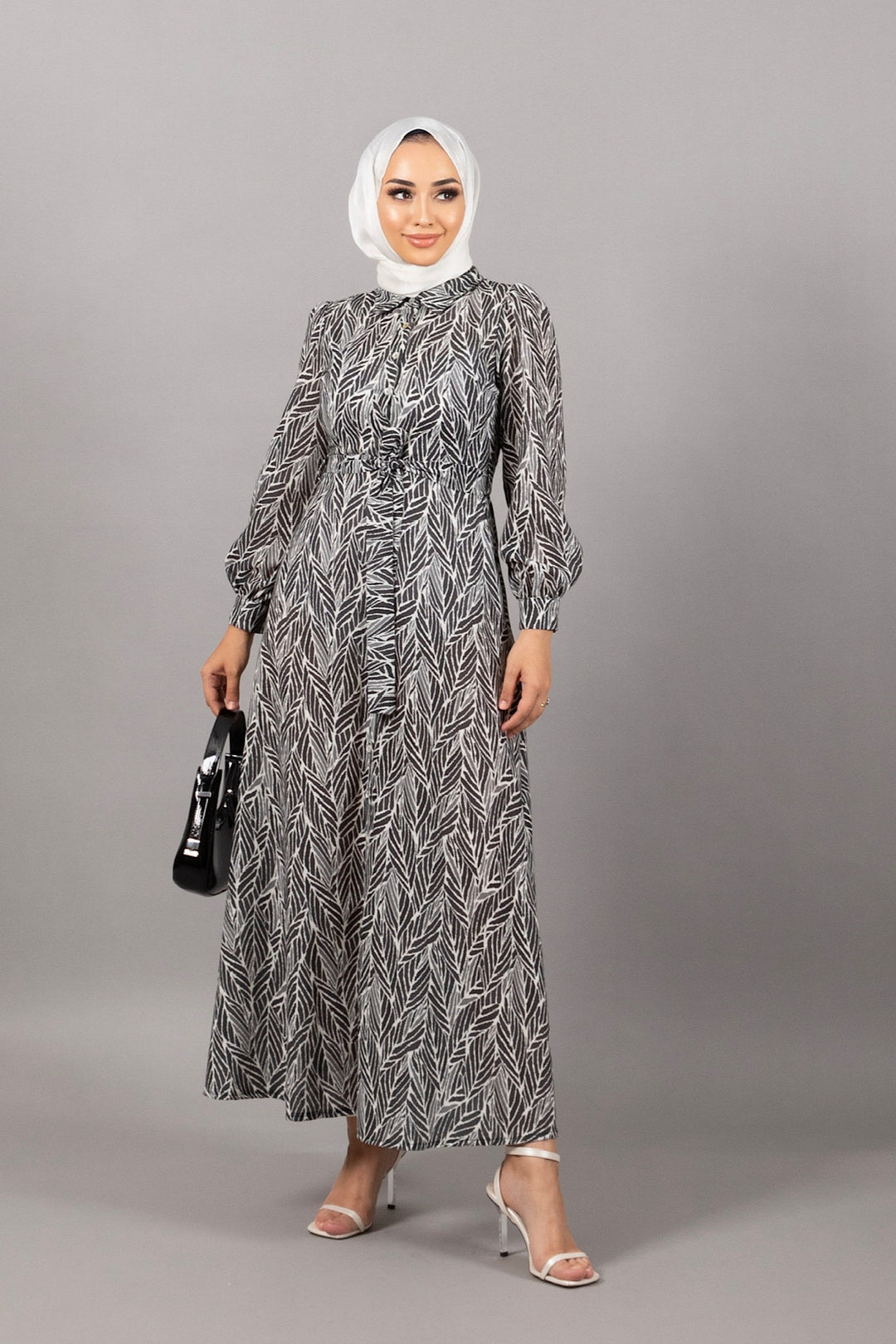 Nina Keten Elbise Siyah 4969-SIYAH