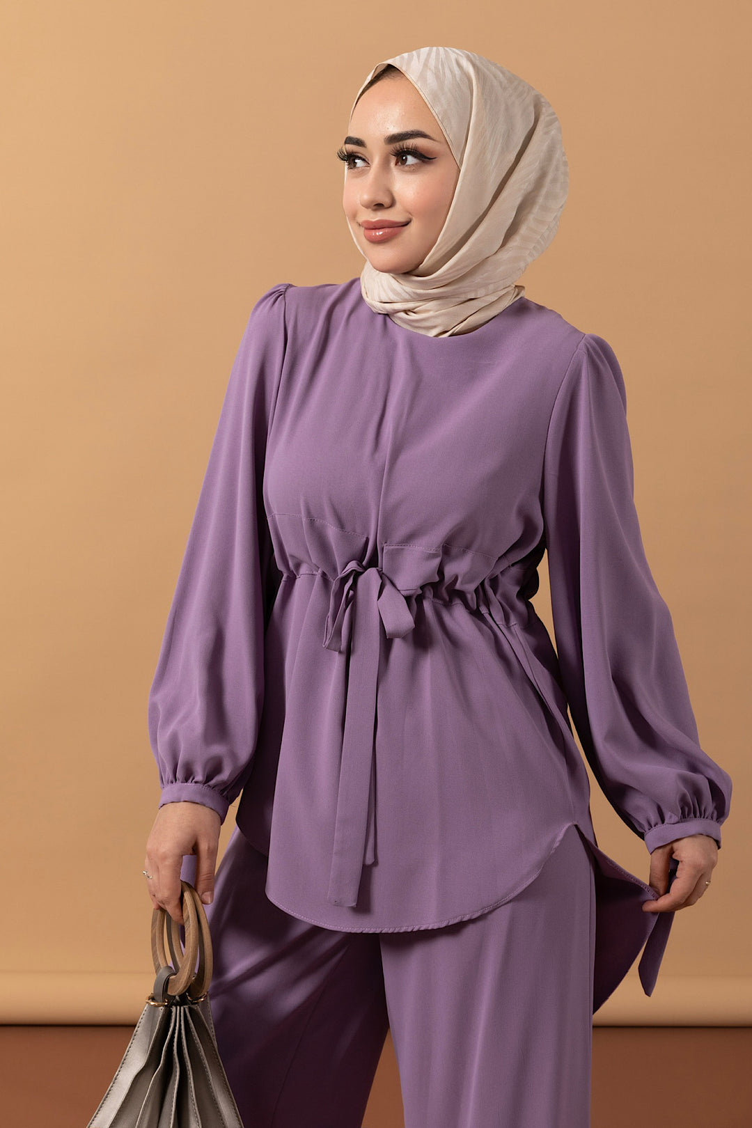 Belden Kemerli Linda Takım Lila 2035-LILA