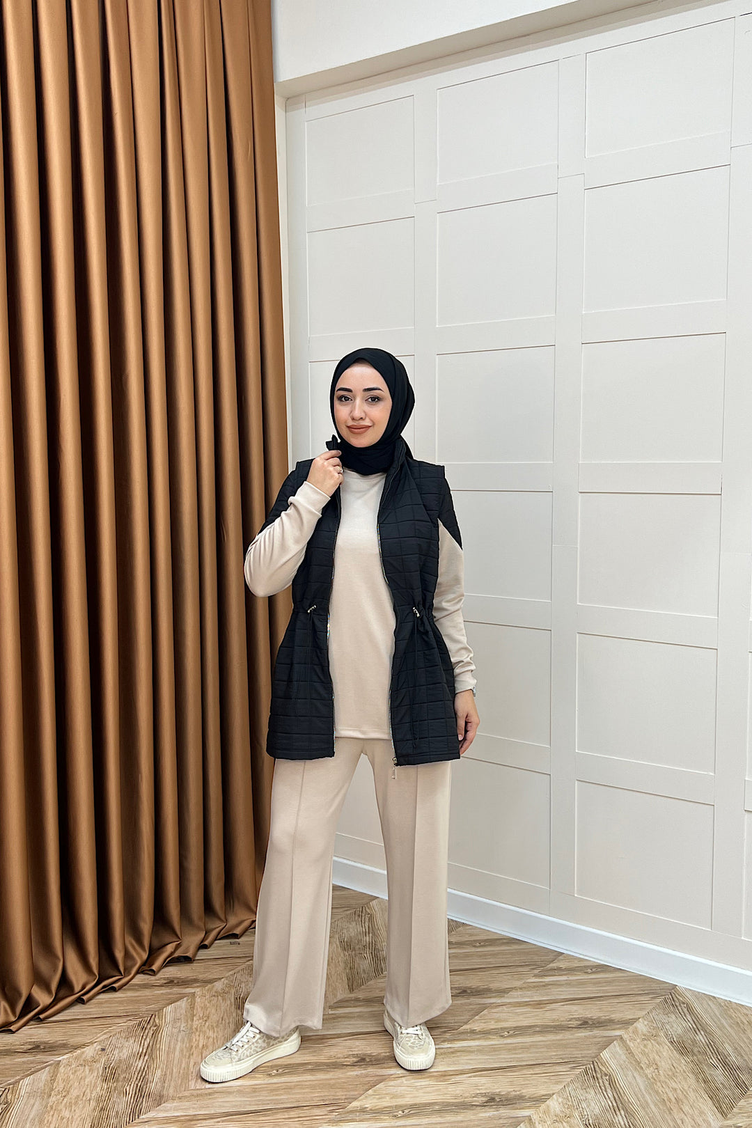 Armoni Kapitone Yelekli Üçlü Takım Siyah 6015-SIYAH