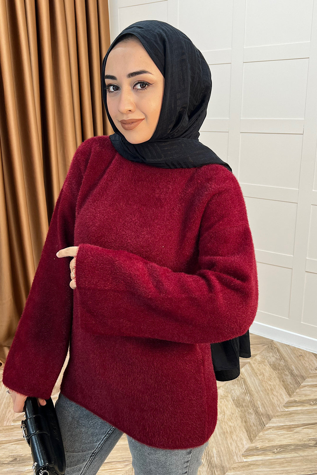 Leyal Triko Kazak Bordo 25440-BORDO