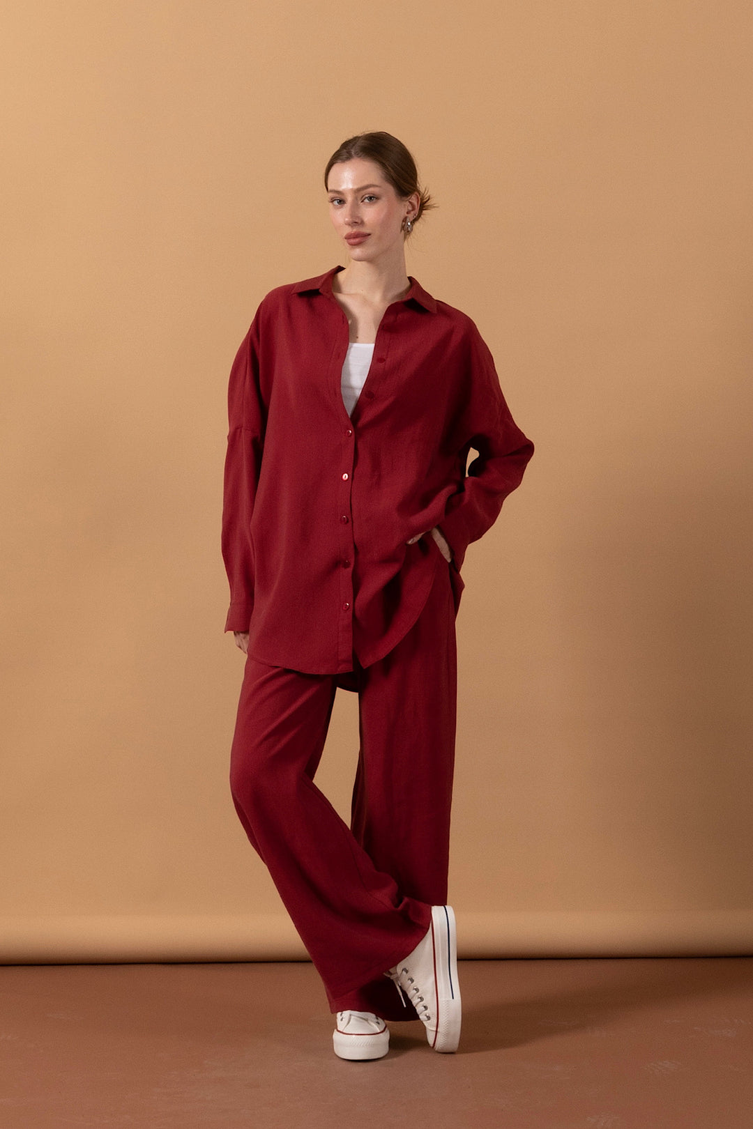 Zeva İkili Takım Bordo 8334-BORDO