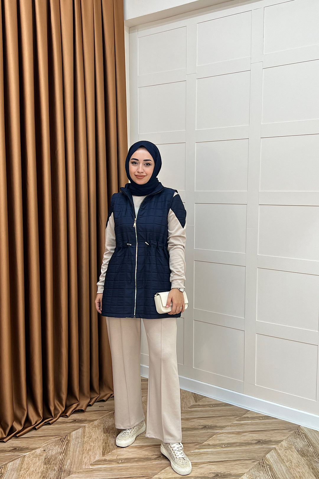 Armoni Kapitone Yelekli Üçlü Takım Lacivert 6015-LACIVERT