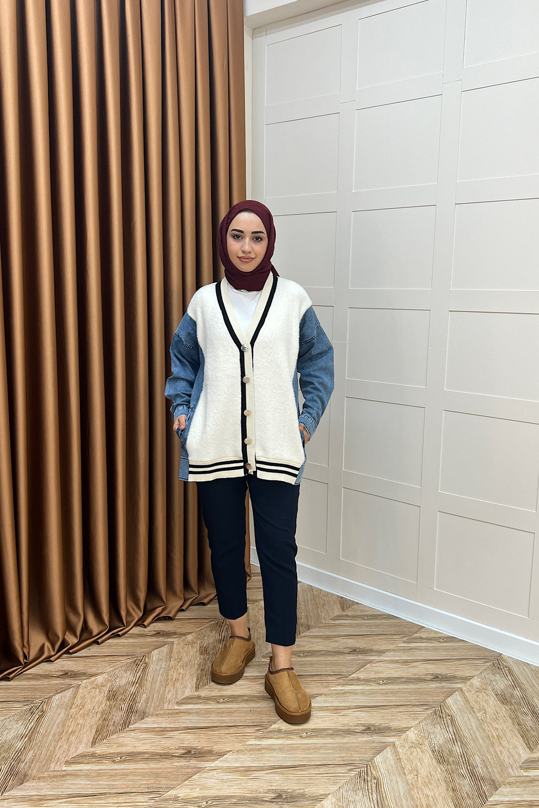 Kedi Sakal Kolej Kot Ceket Ekru 25390-EKRU