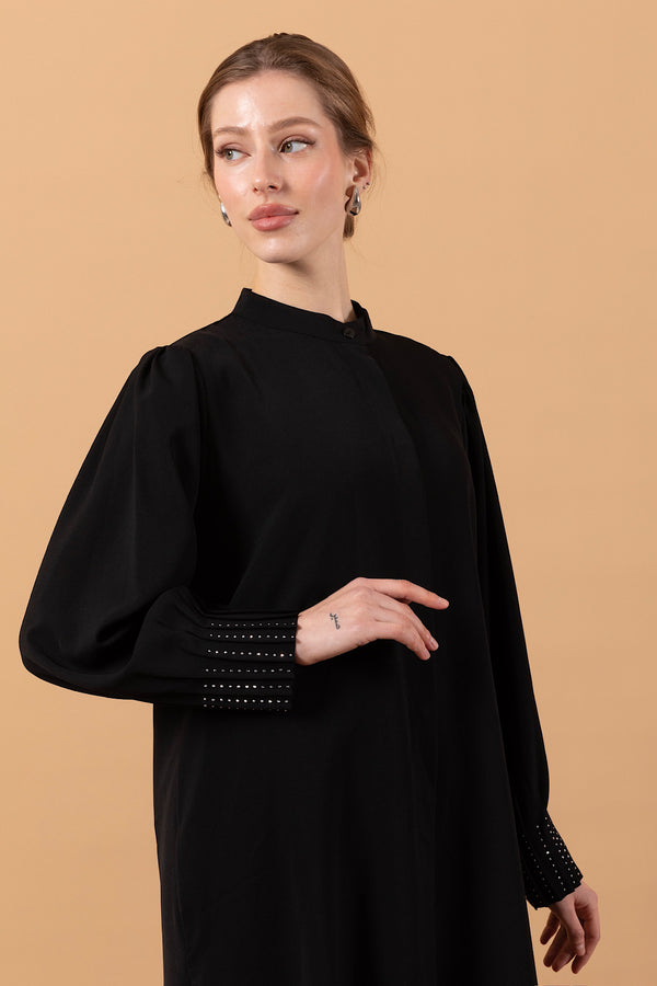 Bilek Taş Detay İkili Takım Siyah 1866-SIYAH