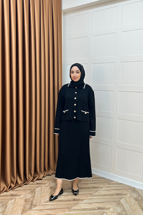 Roma Etekli Triko Takım Siyah 20999-SIYAH