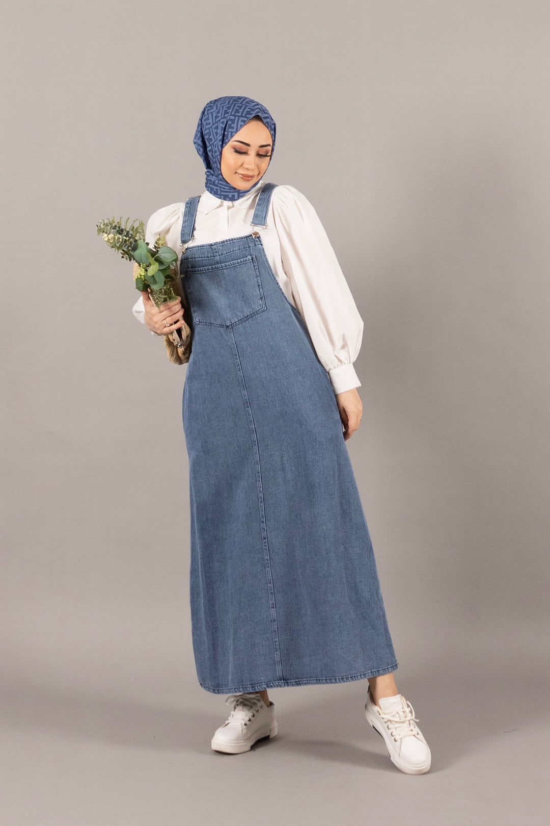 Larin Kot Salopet Mavi 2836-MAVI