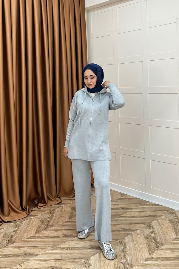 Rio Simli Triko Takım Gri 24600-GRI