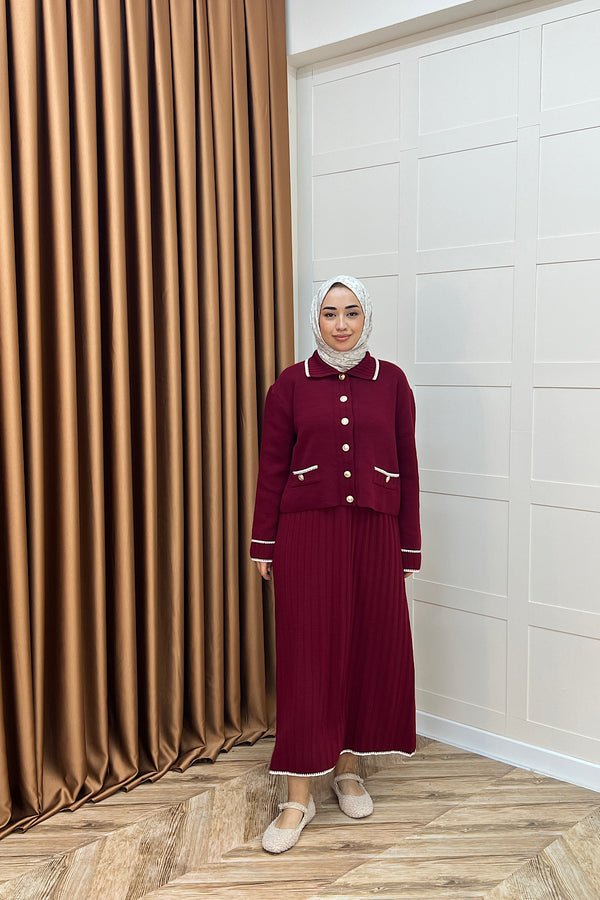 Roma Etekli Triko Takım Bordo 20999-BORDO