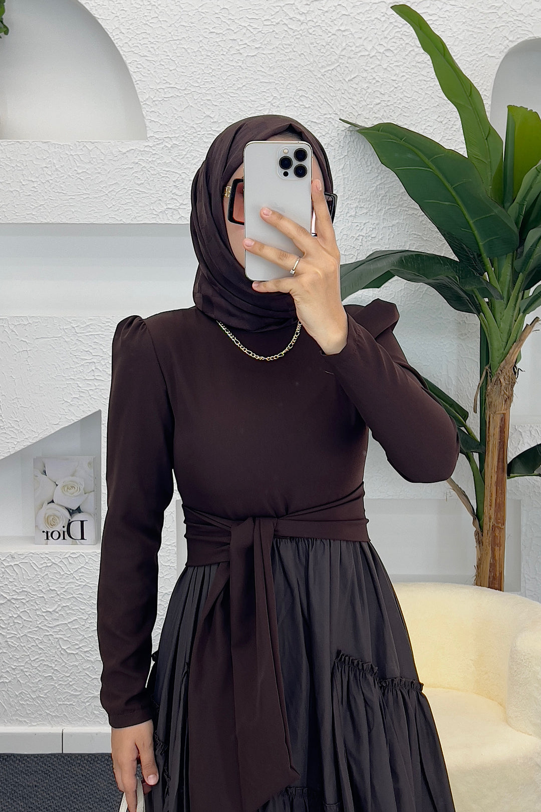 Zeny Elbıse Kahverengı 6001-KAHVERENGI