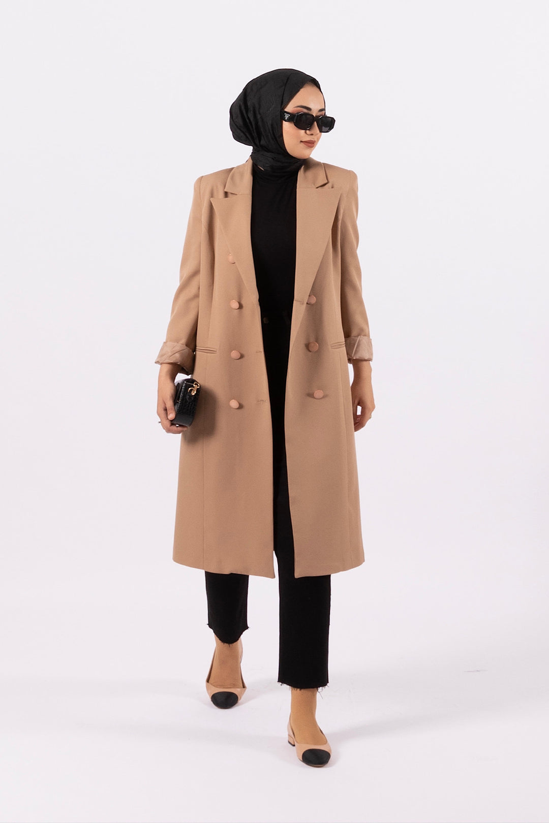 Uzun Blazer Ceket Vizon 24K6109-VIZON