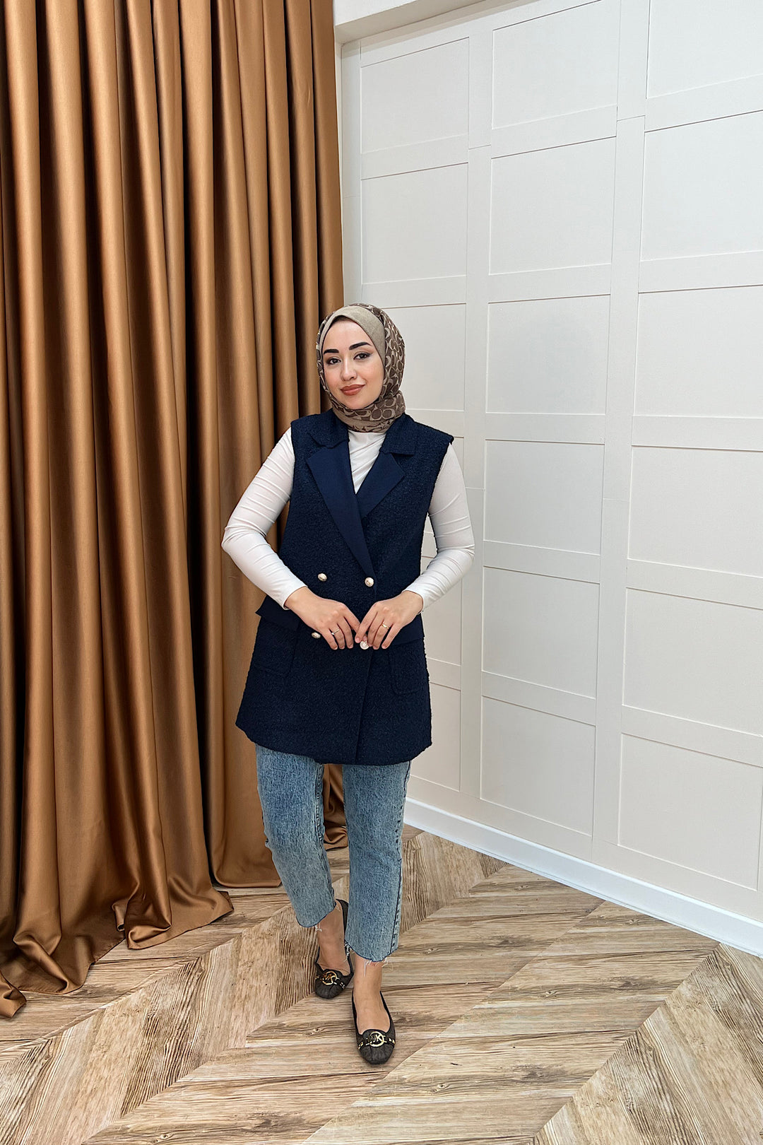 Maya Kısa Yelek Lacivert 7889-LACIVERT