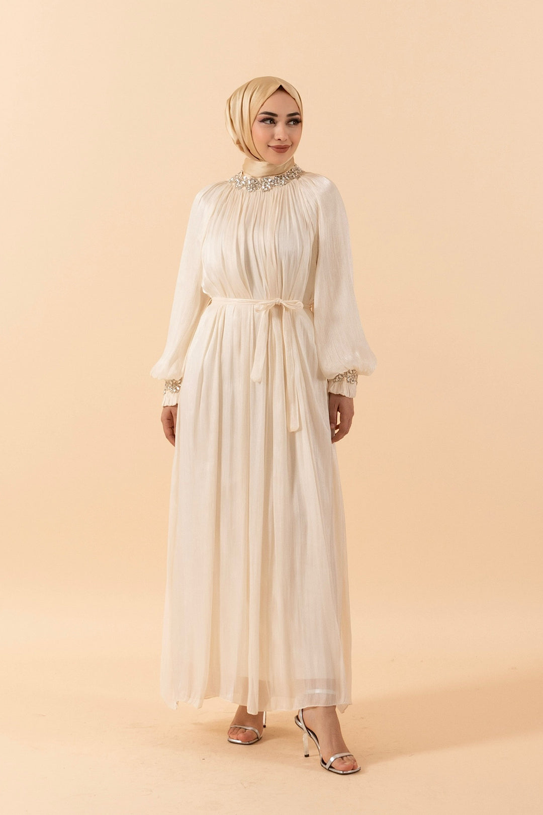 Aliza Taş İşlemeli Elbise Taş 3029-TAS