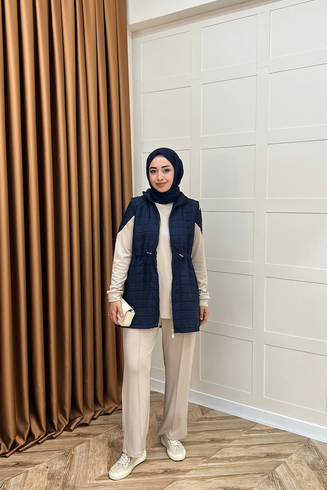 Armoni Kapitone Yelekli Üçlü Takım Lacivert 6015-LACIVERT