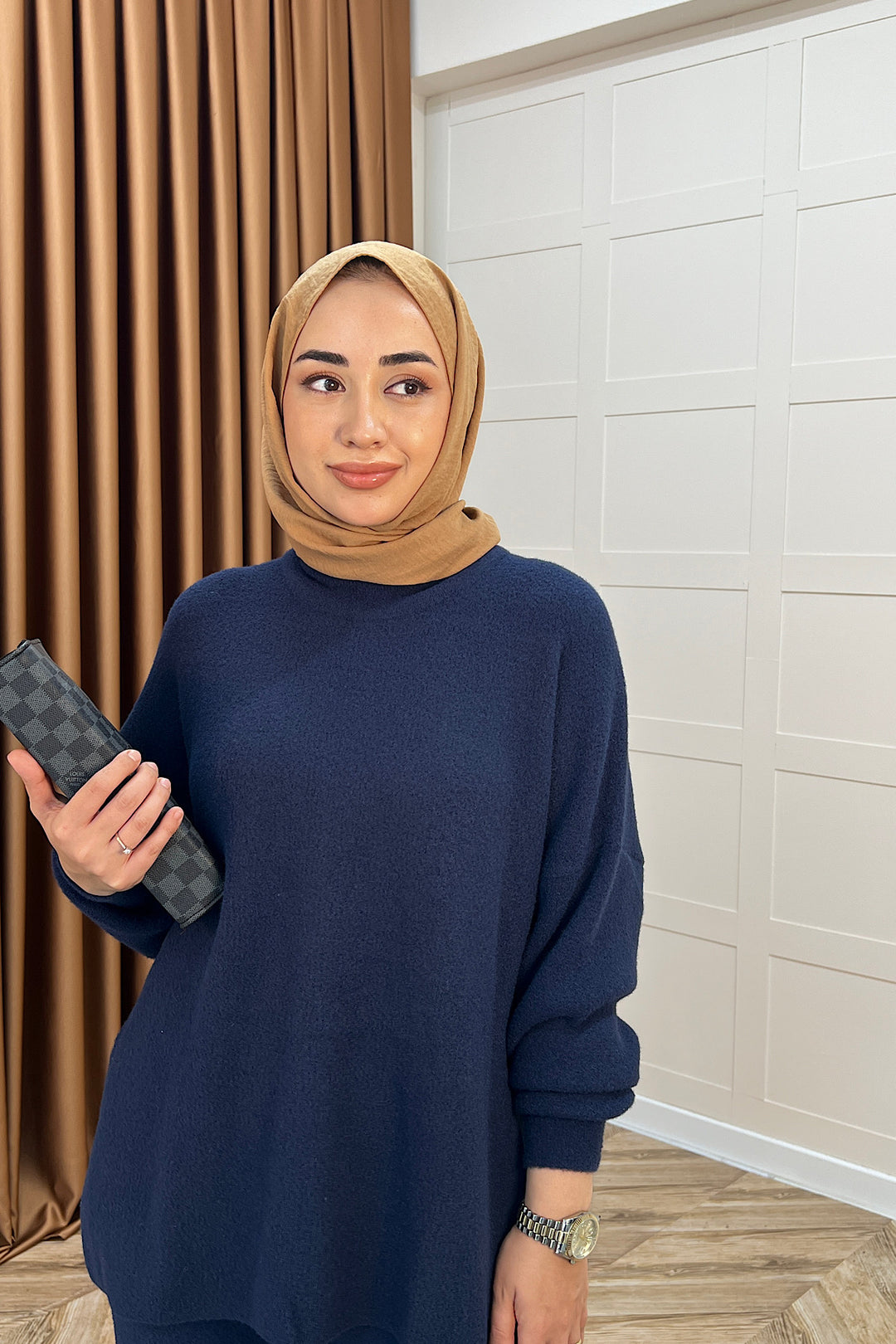 Dilşah Angora İkili Triko Takım Lacivert 25650-LACIVERT