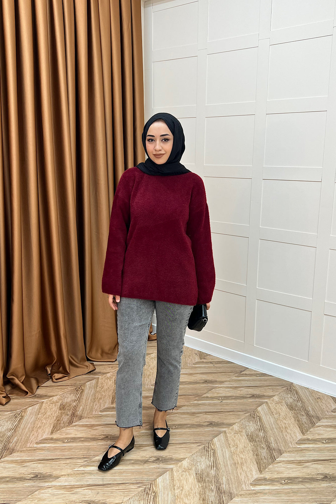 Leyal Triko Kazak Bordo 25440-BORDO