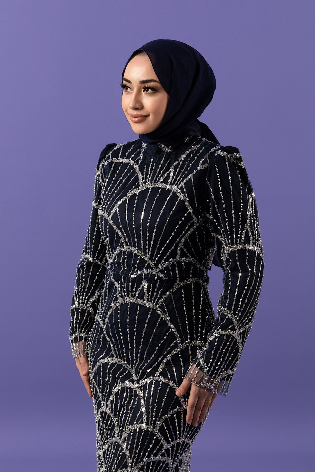 Hazal Tasarım Abiye Lacivert 3020-LACIVERT