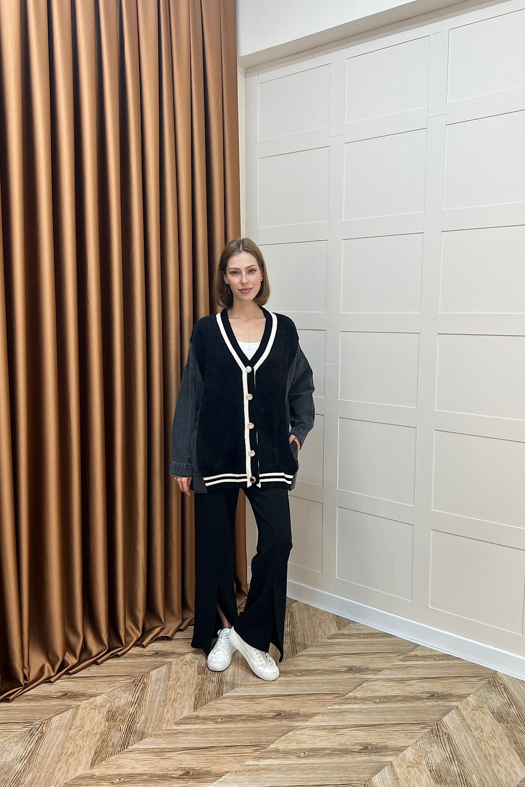 Kedi Sakal Kolej Kot Ceket Siyah 25390-SIYAH