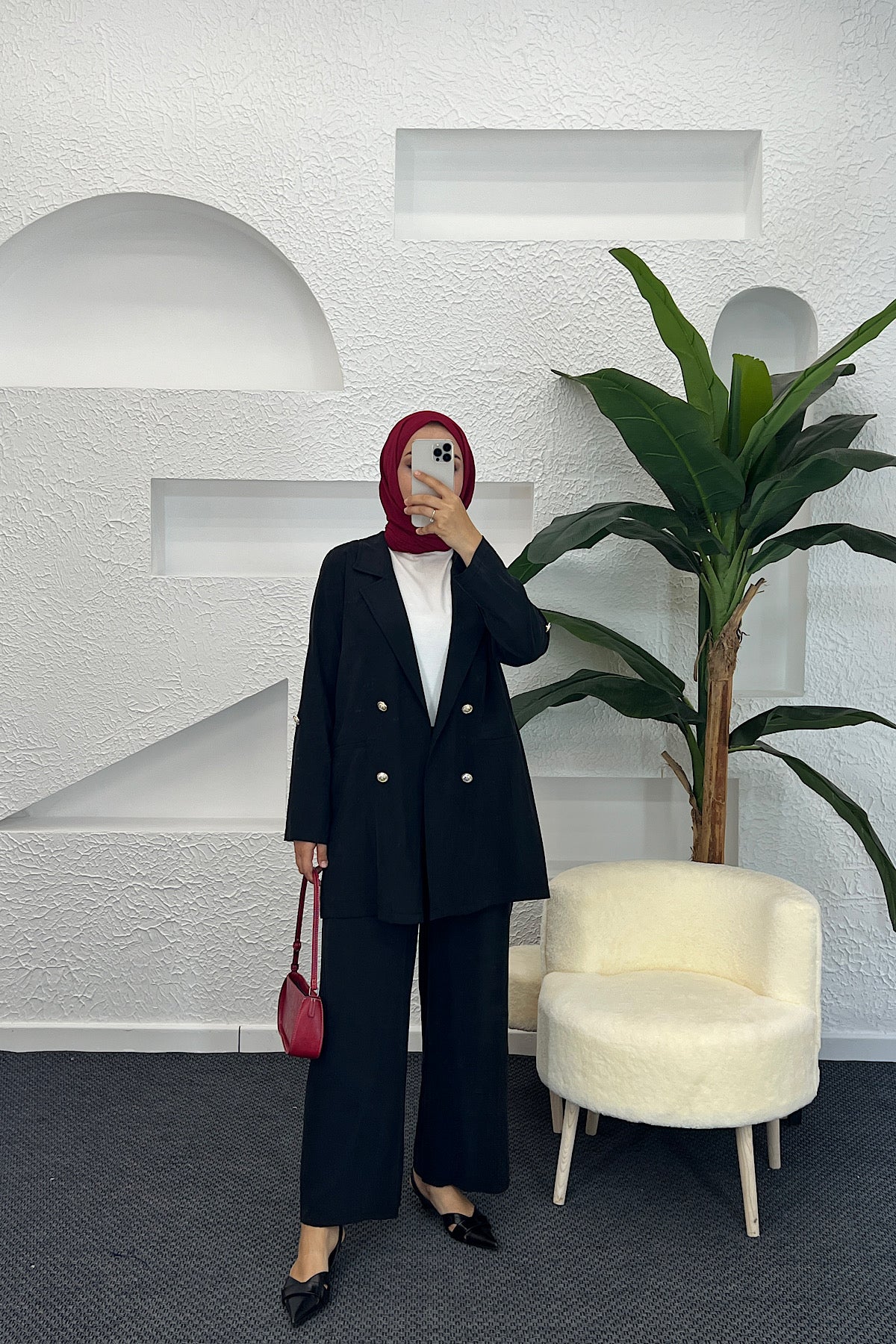 Sandra Ceketli Takım Siyah 5003-SIYAH