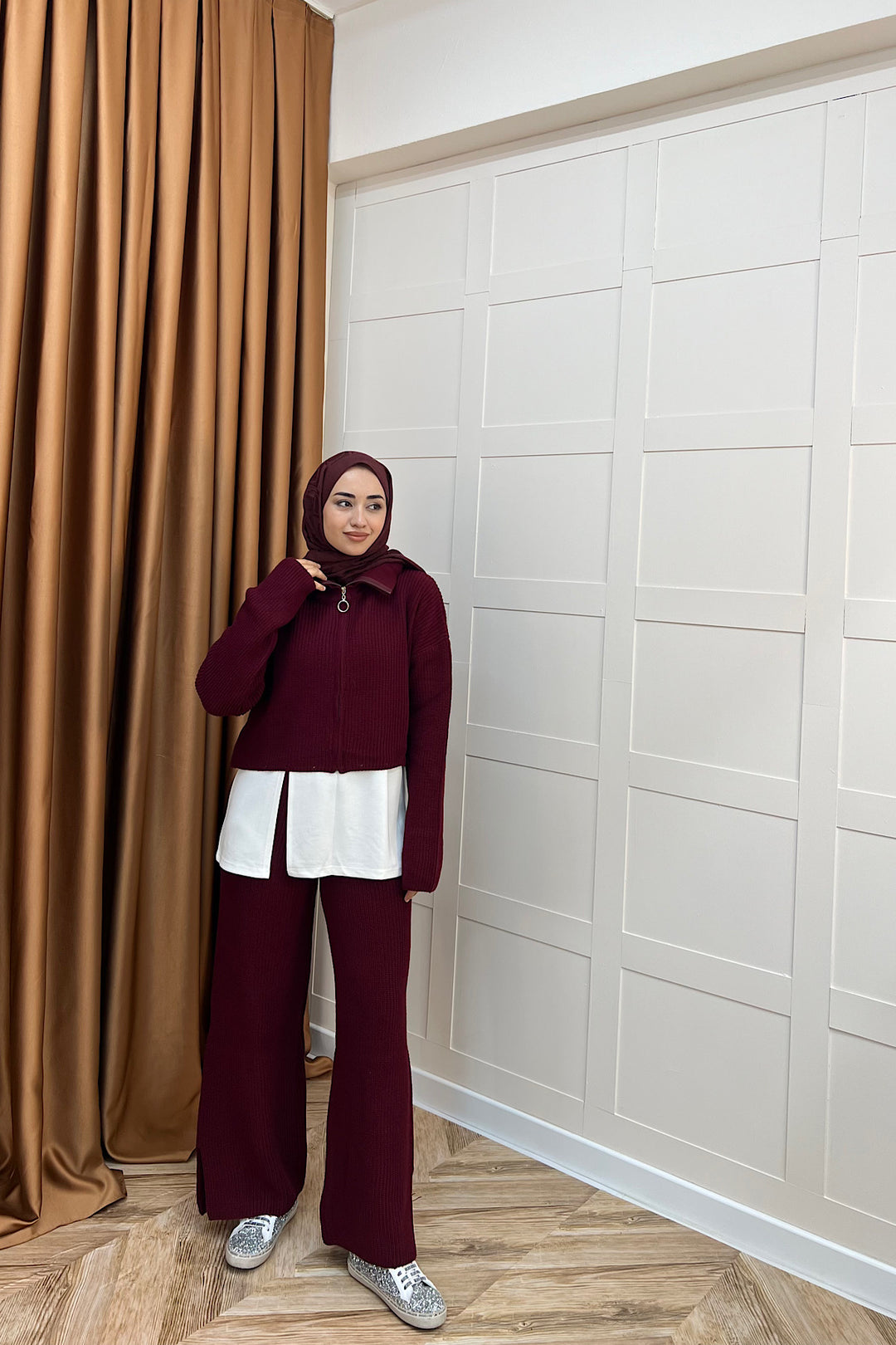 Aura Üçlü Triko Takım Bordo 251000-BORDO