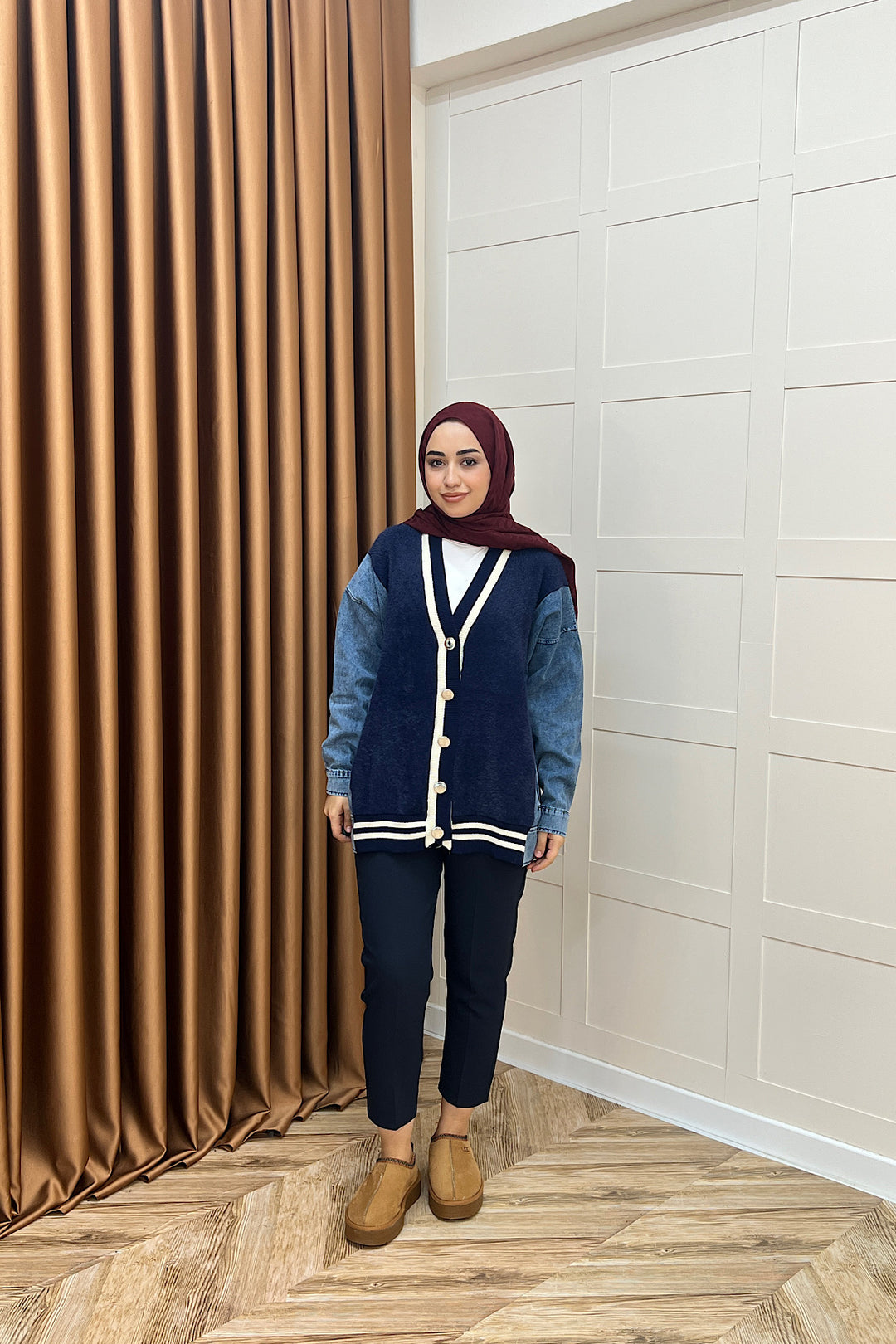 Kedi Sakal Kolej Kot Ceket Lacivert 25390-LACIVERT