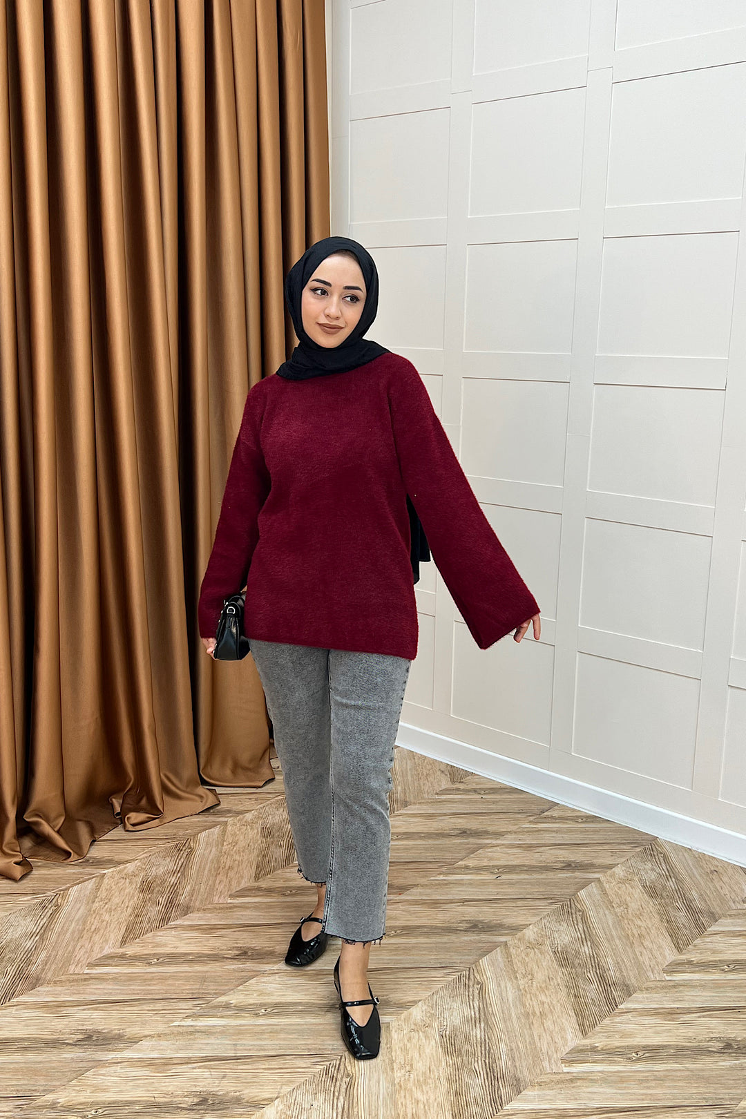 Leyal Triko Kazak Bordo 25440-BORDO