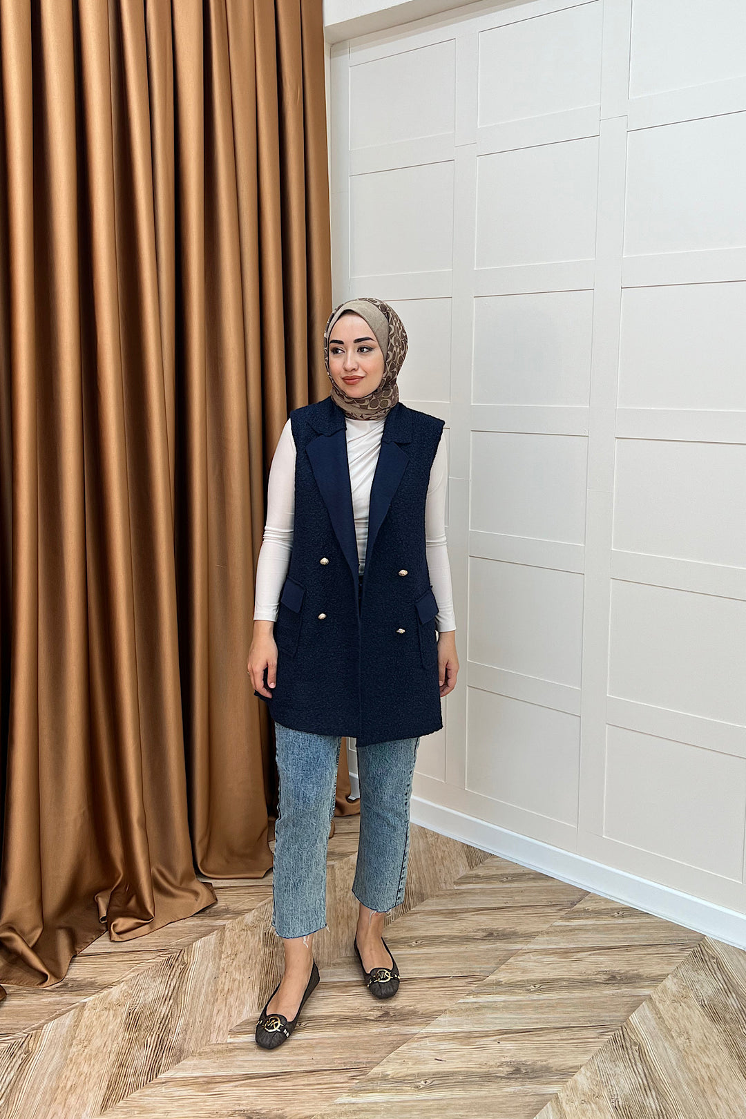 Maya Kısa Yelek Lacivert 7889-LACIVERT