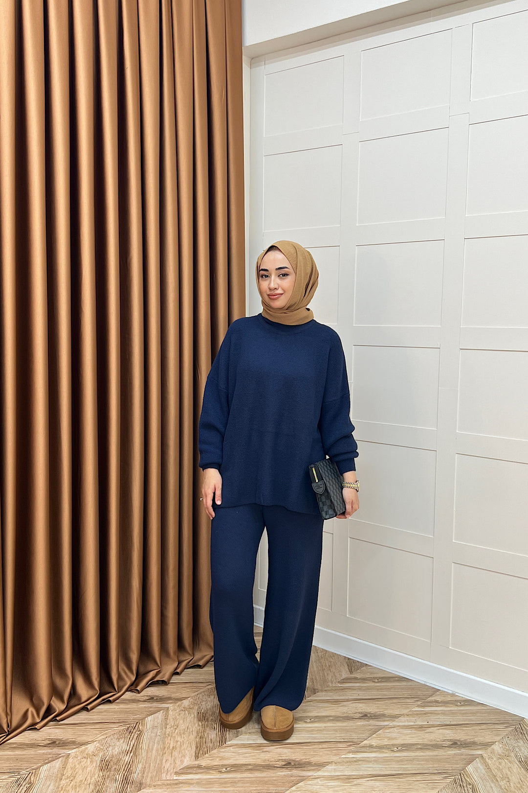 Dilşah Angora İkili Triko Takım Lacivert 25650-LACIVERT