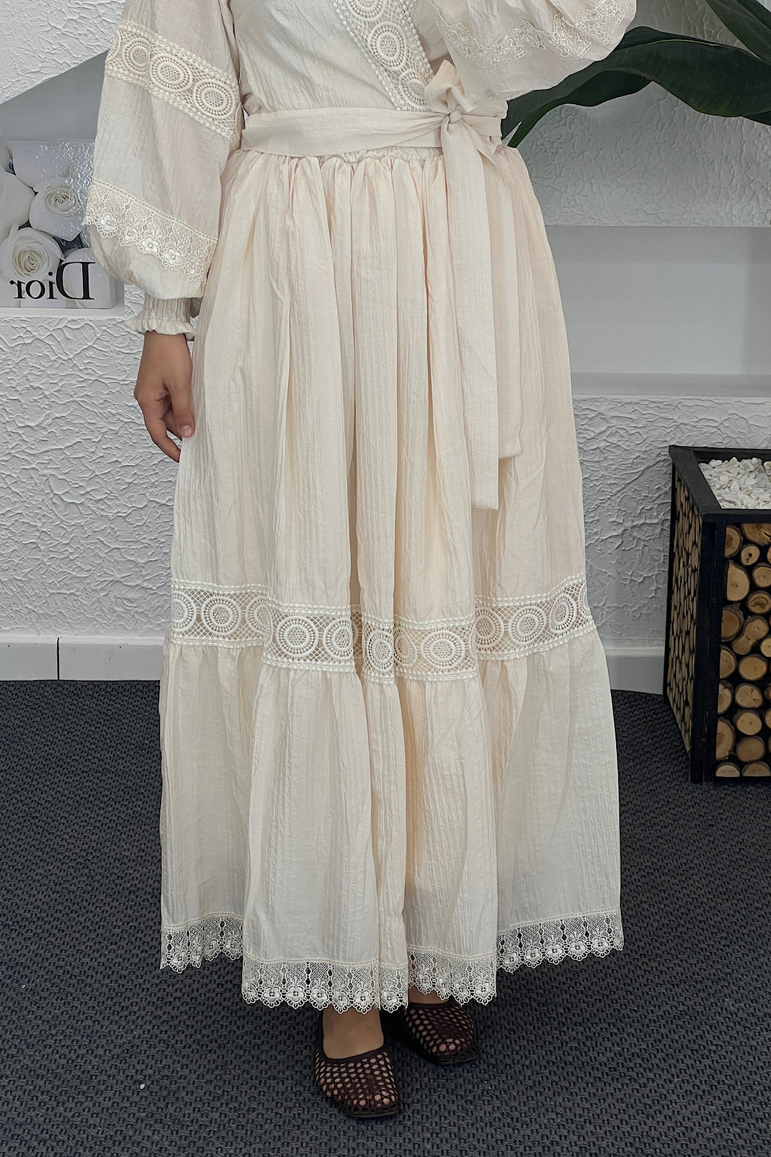 Örme Dantel Detay Etekli Takım Taş 8120-TAS