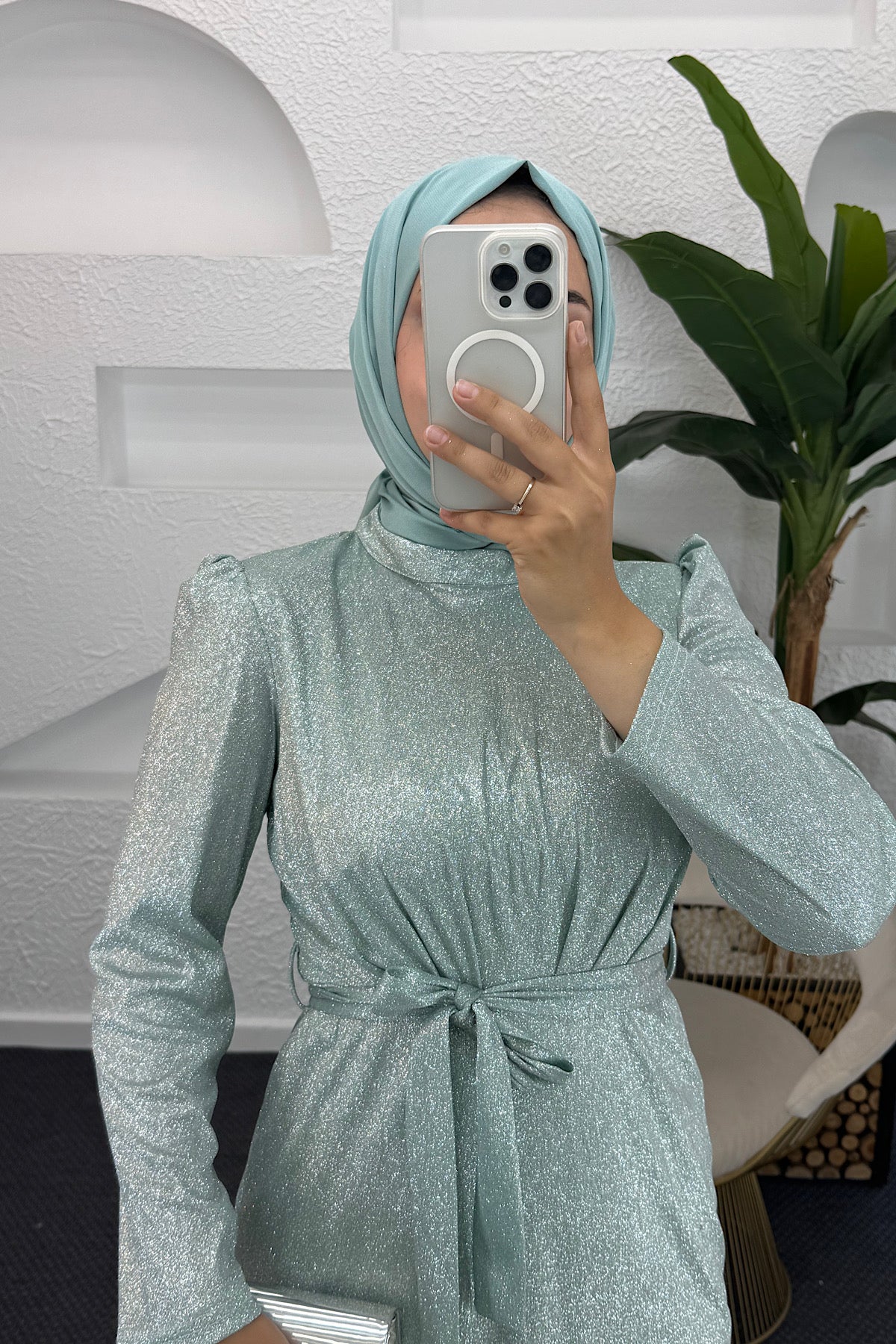 Ely Simli Elbise Mint 4877-MINT