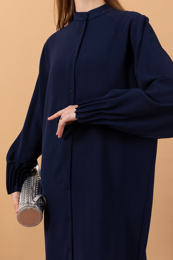 Bilek Detay Uzun Tunik Lacivert 11760-LACIVERT