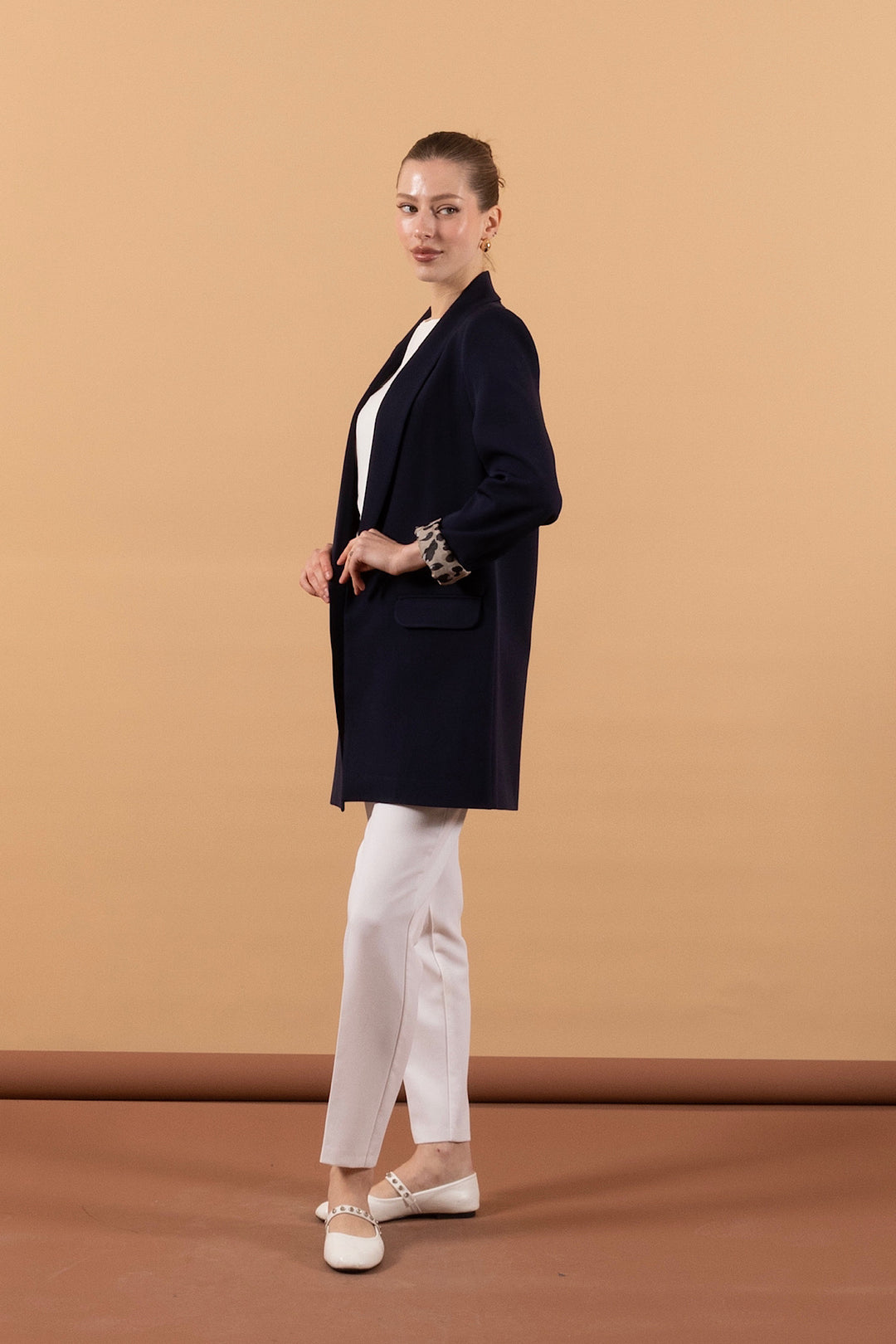 Şal Yaka Blazer Ceket Lacivert 2030-LACIVERT