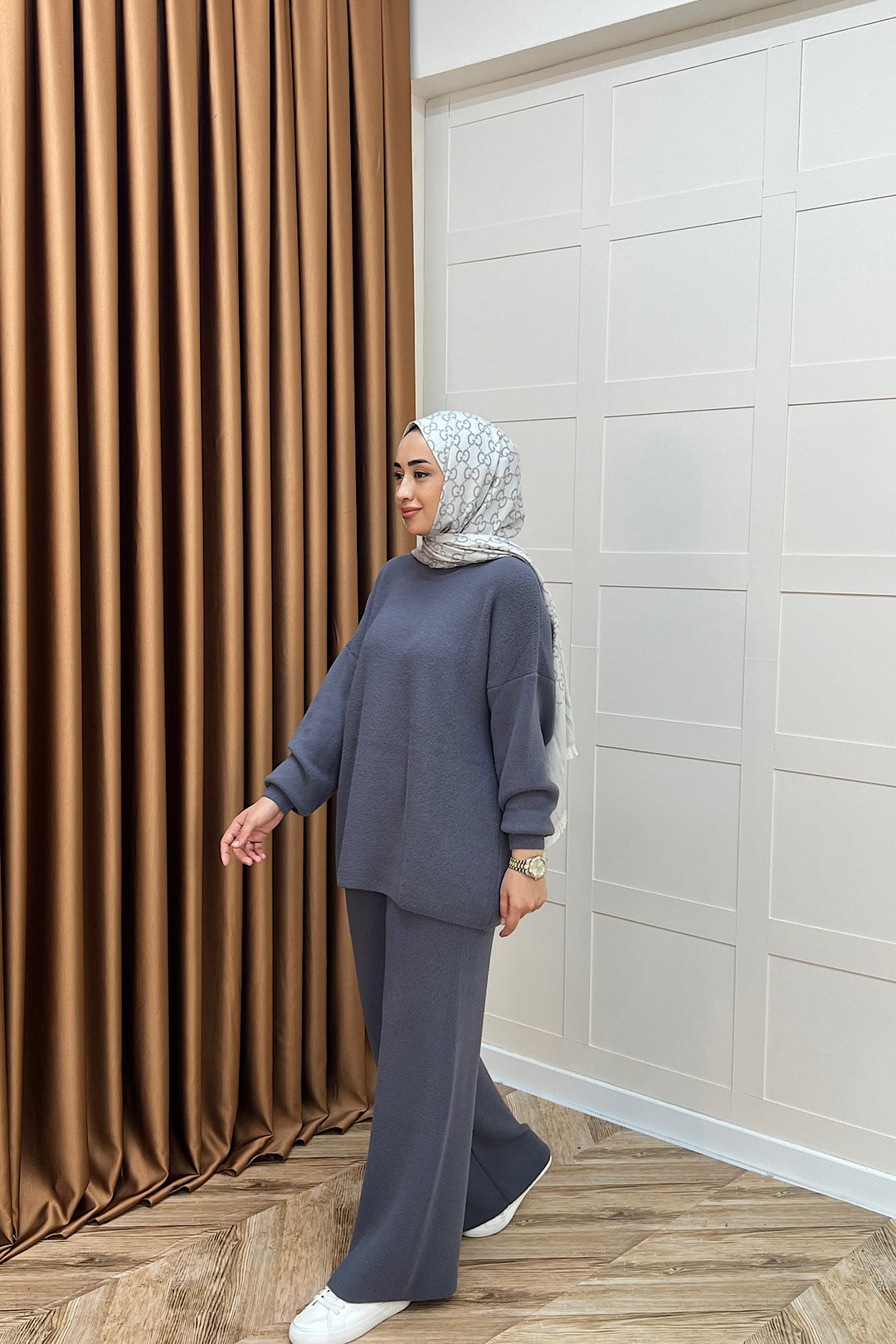 Dilşah Angora İkili Triko Takım Antrasit 25650-ANTRASIT